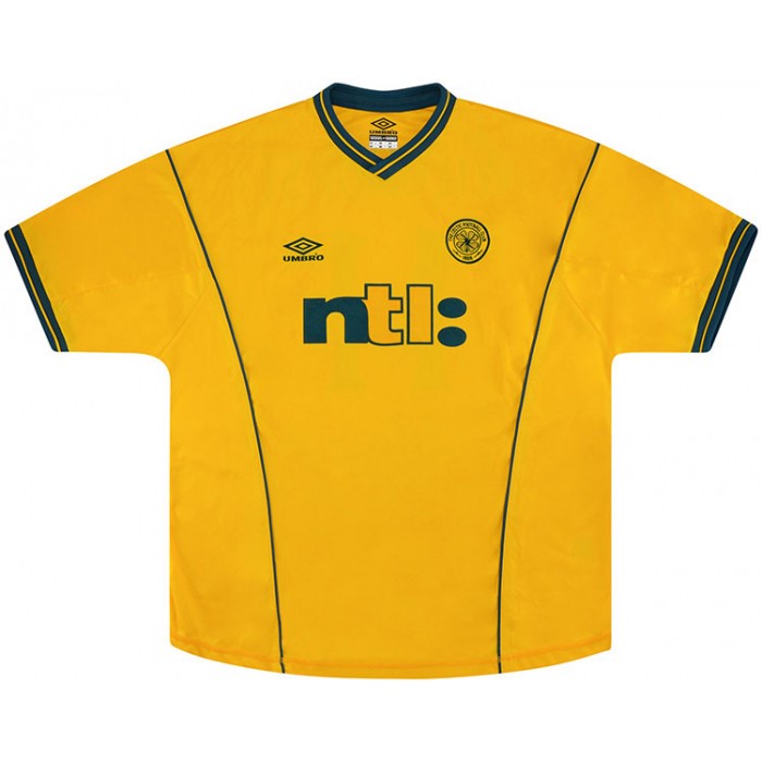 Maillot Football Celtic Exterieur Retro 2001 2003 Jaune